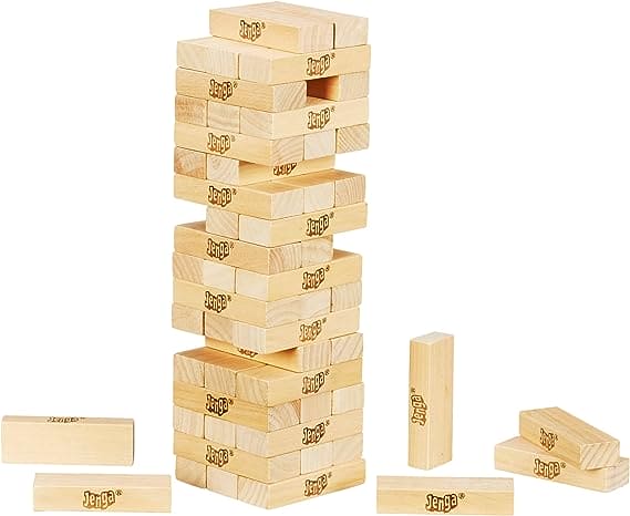 Mini Jenga Wood Block Game, Stacking Tumbling Tower Kids Game, Wood Block Tower Game for Kids and Adults Mini Jenga Wood Block Game, Stacking Tumbling Tower Kids Game, Wood Block Tower Game for Kids and Adults